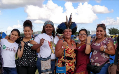 Lideresas de la AMPB presentes en el Acampamento Terra Livre 2019